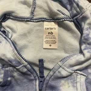 Infant tie dye blue matching set